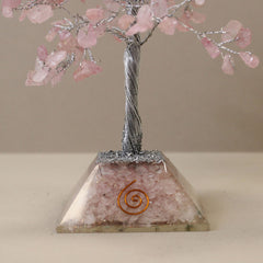 Gemstone Tree with Organite Base - 320 Stone - Rose Quartz product image 2