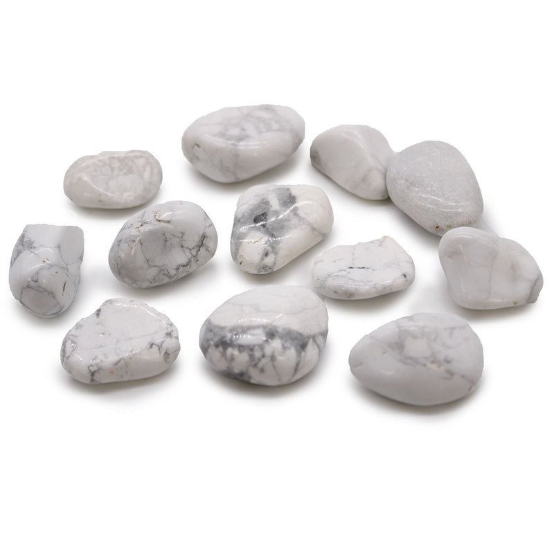 Medium African Tumble Stones - White Howlite - Magnesite product image