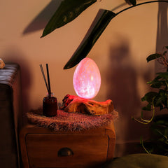 DriftGlow Lamp Crackle Fire Egg Shade - Orange product image 10