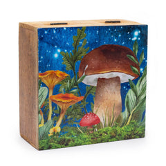 Big Square Box 15x17.5x8cm - Mushroom Design Teal product image 2