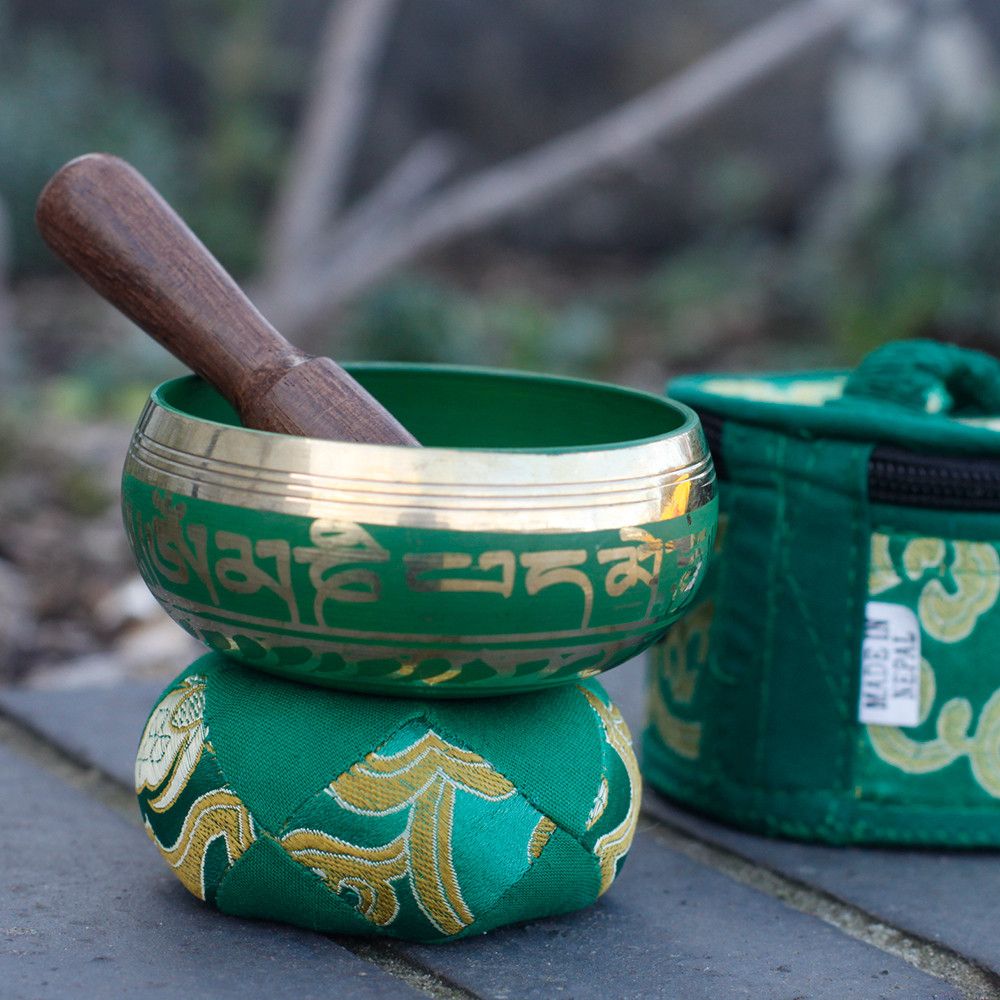 Mini Singing Bowl Gift Set - Green product image 2