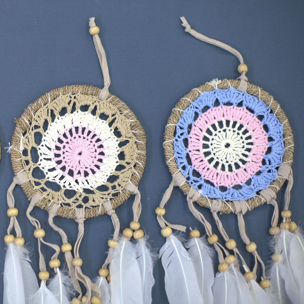 Pastel Pink Macramé Dream Catcher 12cm (asst colours) product image 3