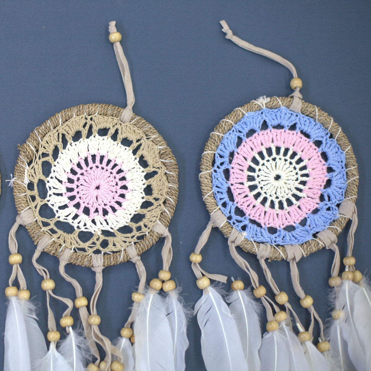 Pastel Pink Macramé Dream Catcher 12cm (asst colours) product image 3