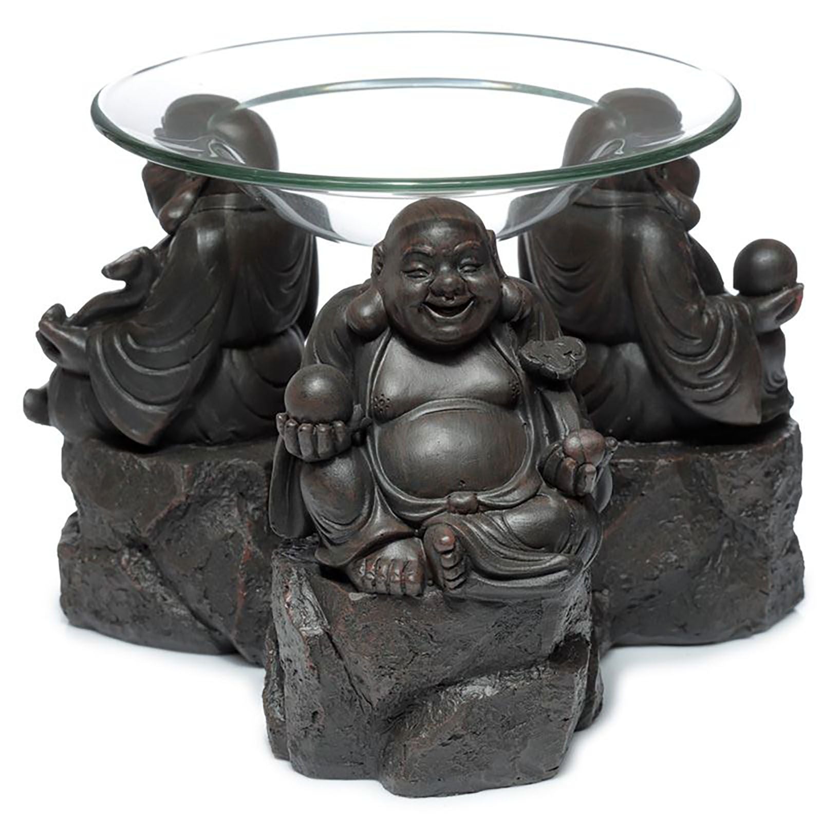 Peace of the East Wood Effect Chinese Buddha Oil & Wax Burner product image