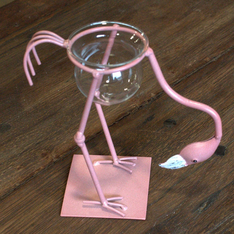 Hydroponic Home Décor - Pink Metal Flamingo Des 3 product image