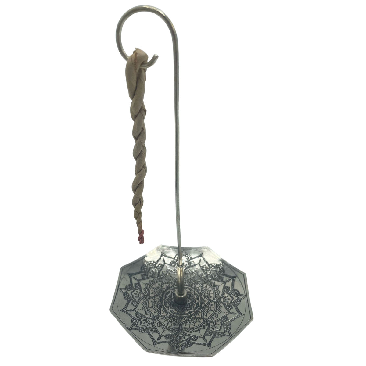 Rope Incense and Silver Plated Holder Set - Mandala Flower product image 5