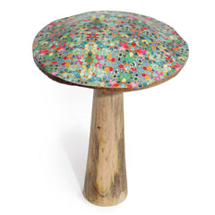 Large Enamelled Mushroom - 20cm - Mediterranean Tile Pattern product image 5