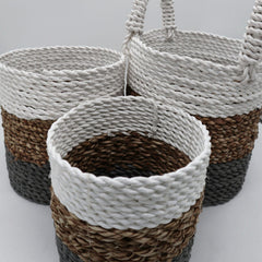 Seagrass Basket Set - Grey / Natural / White product image 3