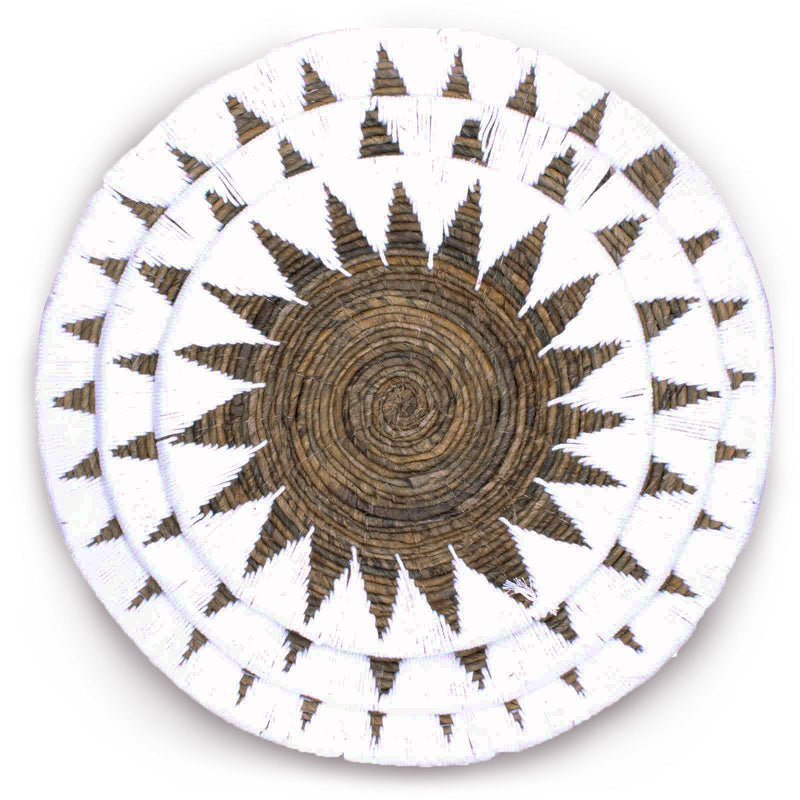 Set of Three Seagrass Bowls Wall Art - Cream product image