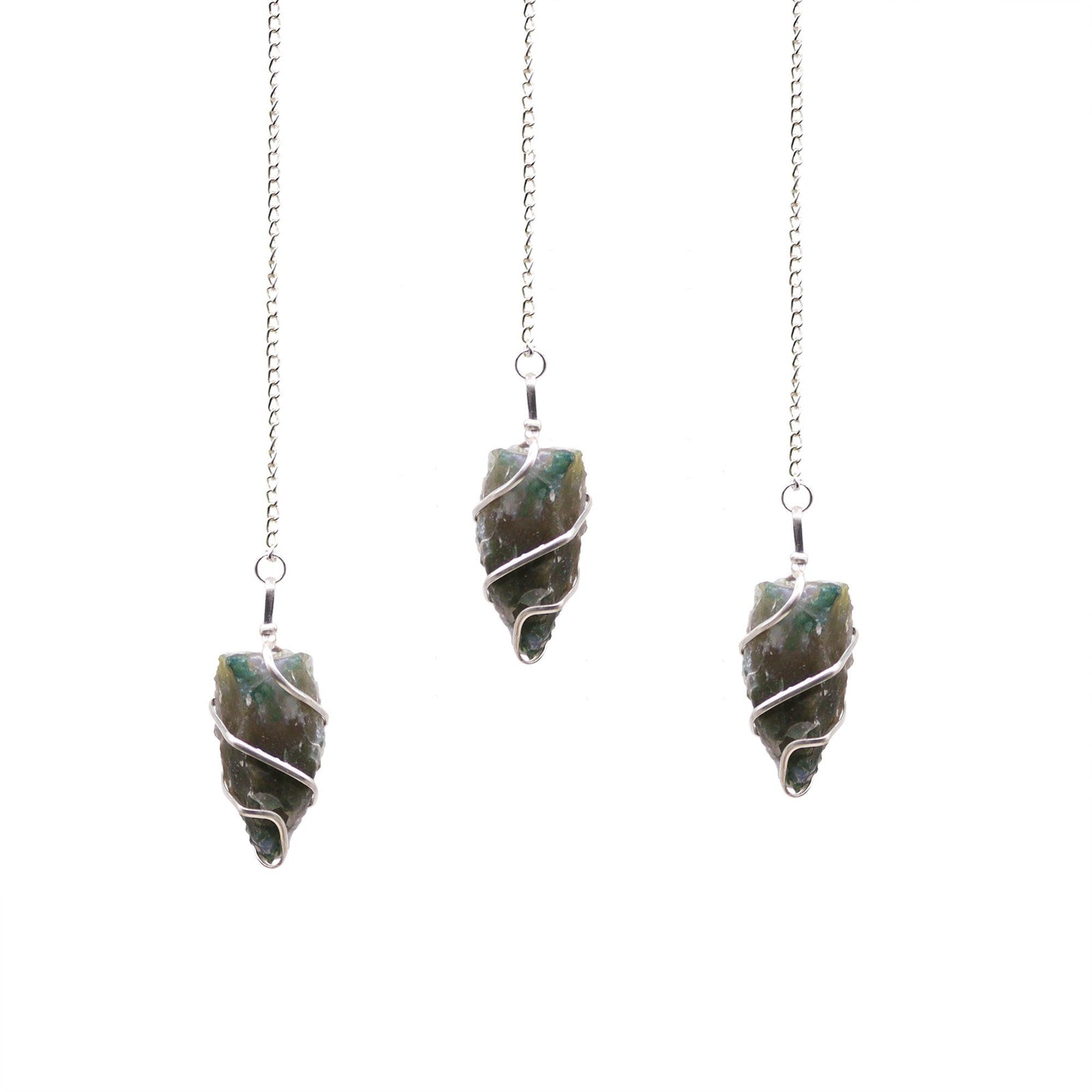 Raw Gemstone Pendulum - Moss Agate product image