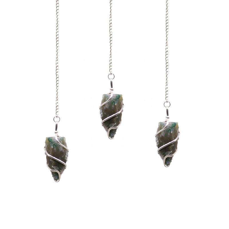 Raw Gemstone Pendulum - Moss Agate product image