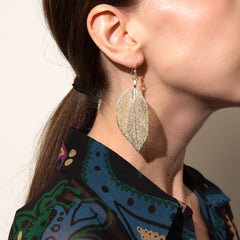Earrings - Bravery Leaf - Gold product image 2