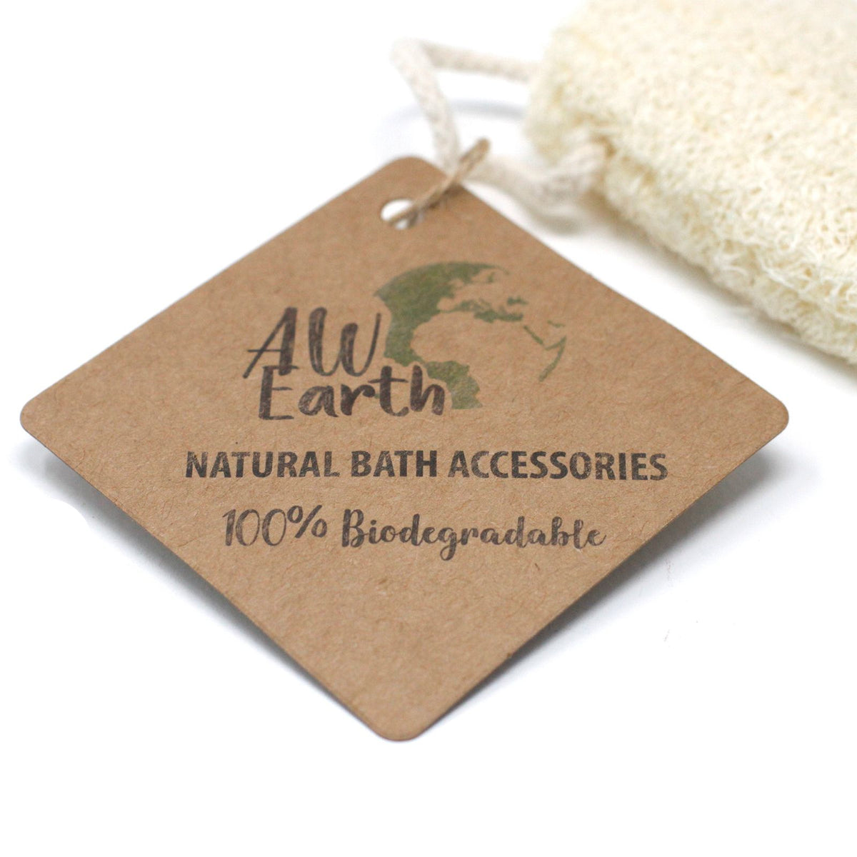 Natural Loofah Scrub on Rope - 5" - 12.7 cm product image 2