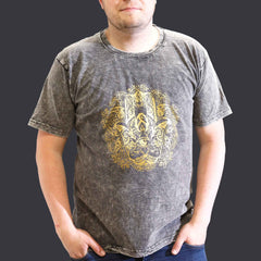Nomad Sari Stonewashed Cotton T-Shirt – Hamsa – Dark Grey – XL product image 2