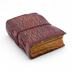 Fat Deckled Edge Leather Notebook – Every Day May Not Be Good (12.7 × 8.9 cm) product image 2