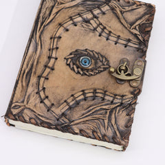 Brown Tan Book - Evil Eye Decor - 160 Deckle Edges Pages - 20x15cm product image 3