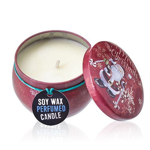 Art Tin Candle - Assorted Design - Vintage Christmas - Spiced Orange product image