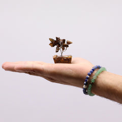 Mini Gemstone Tree On Orgonite Base - Tigereye (15 stones) product image 4