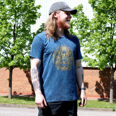 Nomad Sari Stonewashed Cotton T-Shirt – Hamsa – Blue – XL product image 2