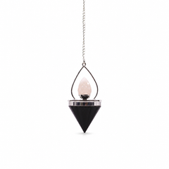 Gemstone Lantern of Life Pendulum - Black Agate & Rose Quartz product image 2
