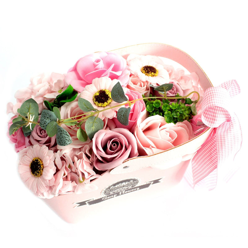 Basket Soap Flower Bouquet - Pink product image