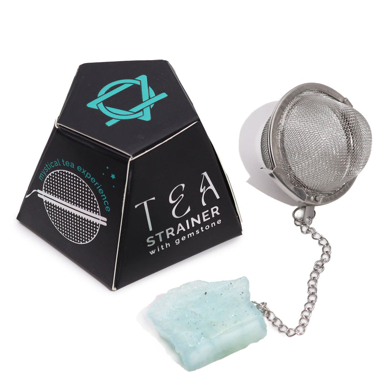 Raw Crystal Gemstone Tea Strainer - Aquamarine product image