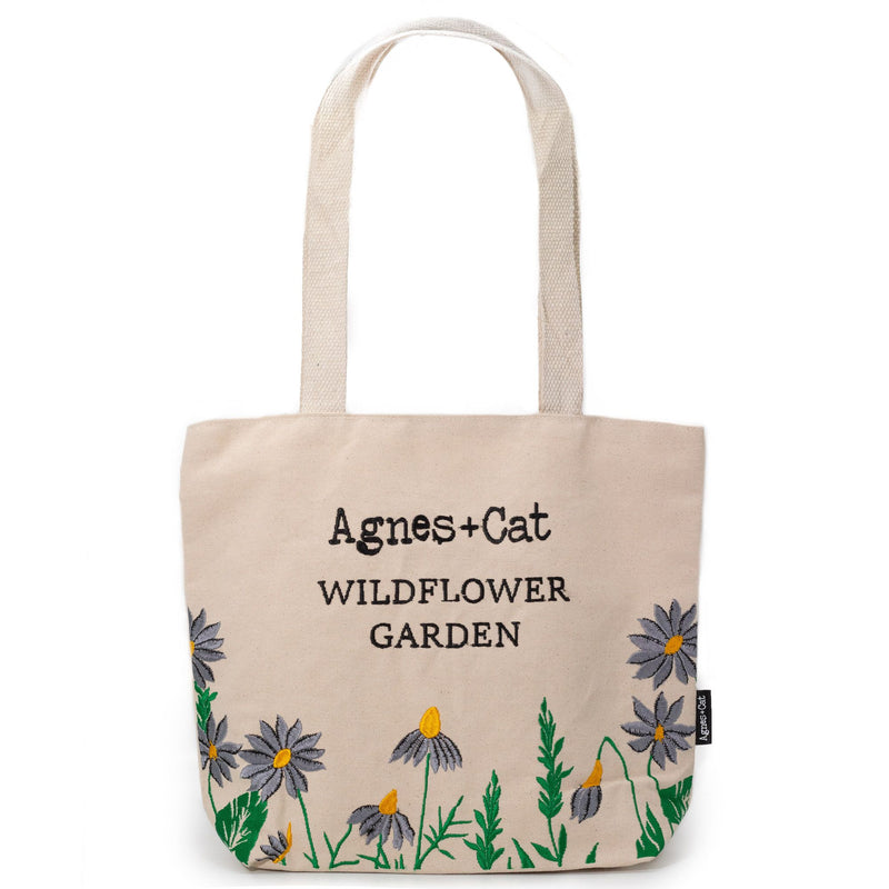 Agnes + Cat Wildflower Garden Tote Bag - Purple Flowers product image