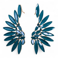 Teal Green - Vintage Glass - Angel Wings - Earrings product image 6