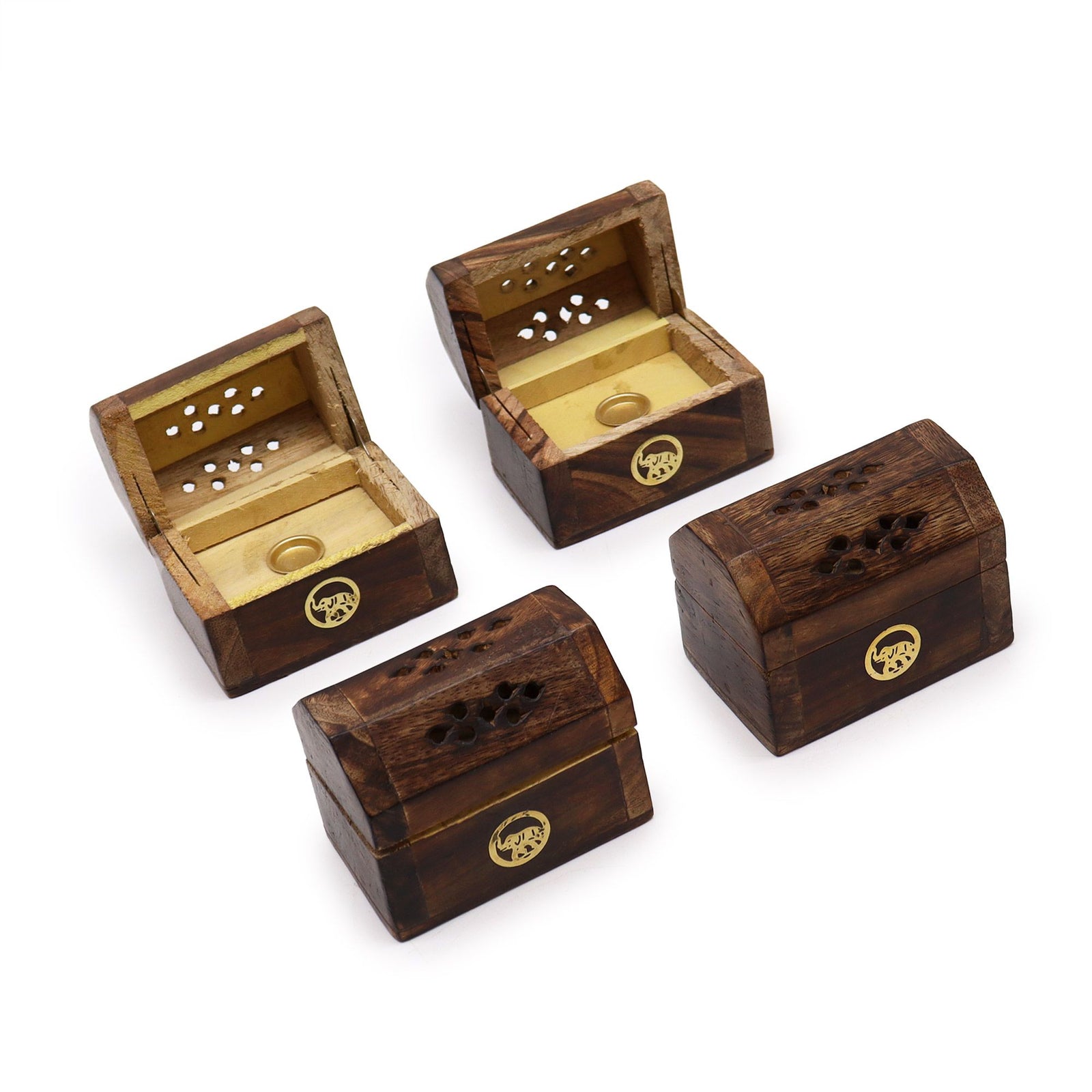 Mini Incense Cone Smoke Box - Mango Wood product image