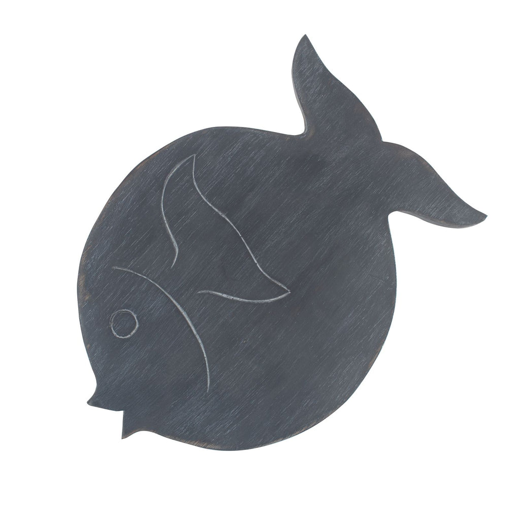 Albasia Wood Fish Stand - Greywash product image 5