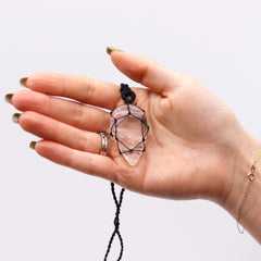 Laced Gemstone Teardrop Pendant - Rock Quartz product image 4
