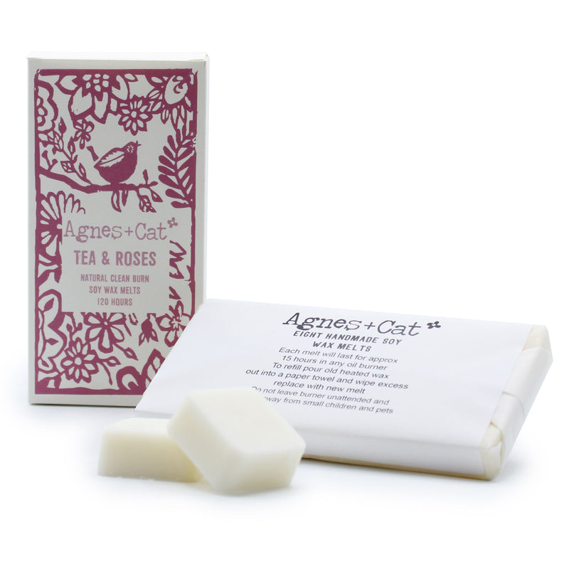 Agnes + Cat Box of 8 Wax Melts - Tea + Roses product image