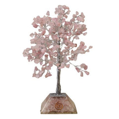 Gemstone Tree with Organite Base - 320 Stone - Rose Quartz product image