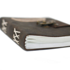 Leather Black Confessions with Lock Notebook (7x5") product image 8