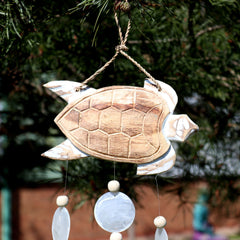 Whitewash Turtle Carving and Natural Copis Drop product image 4