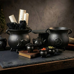 Extra Huge Cast Iron Cauldron with Triple Moon 23x18cm (at least 4kg) product image 7