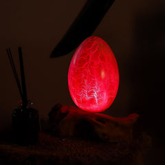 DriftGlow Lamp Crackle Fire Egg Shade - Orange product image 4