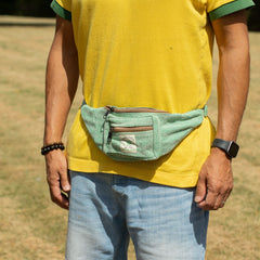 Cotton Hemp Style Belt (or Fanny) Bag - Sage