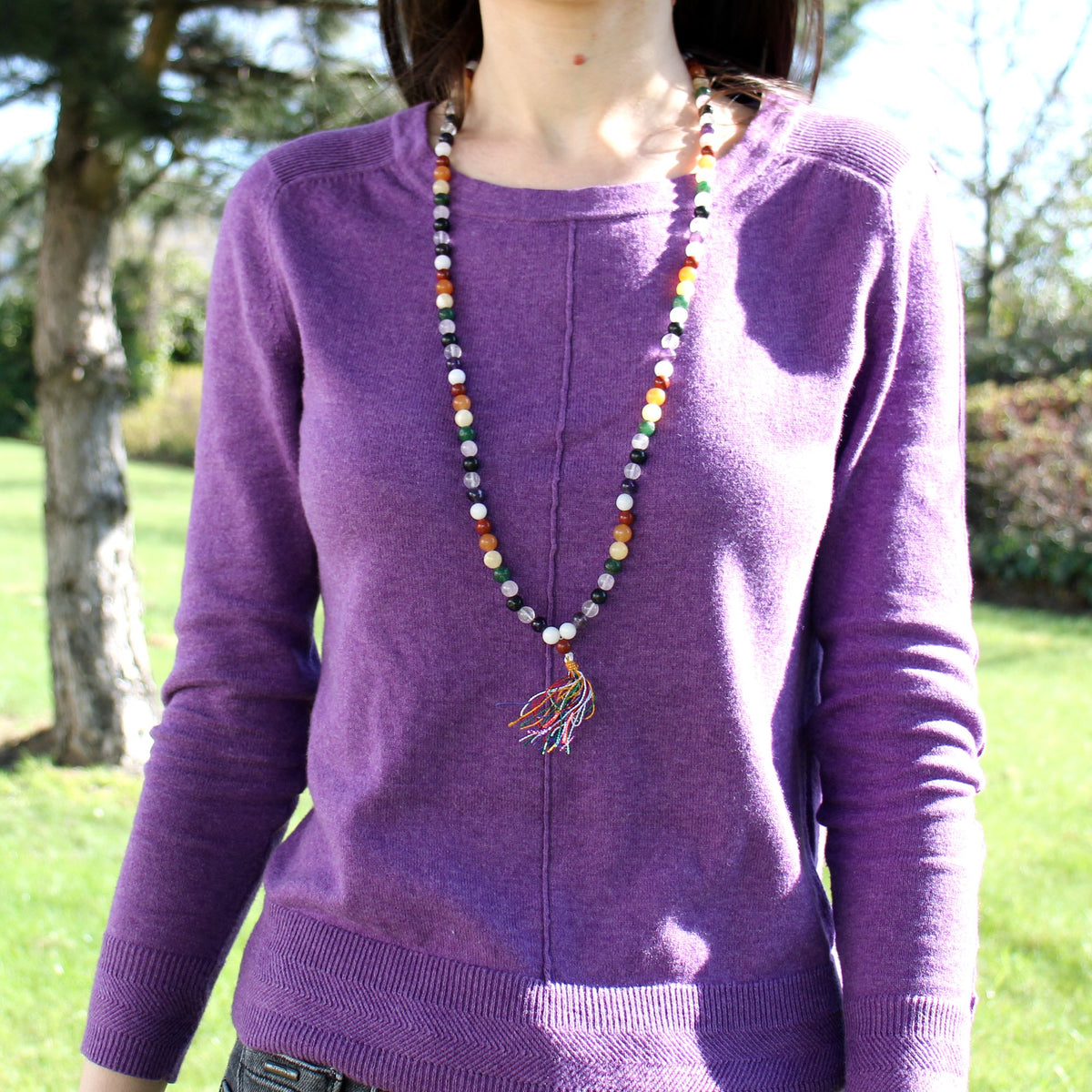 108 Bead Mala - White Quartz - product image 2