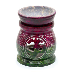 Small Coloured Soapstone Oil Burner 8cm - Om & Elephant product image