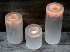 Selenite Cylinder Candle Holder - 10 cm product image 3