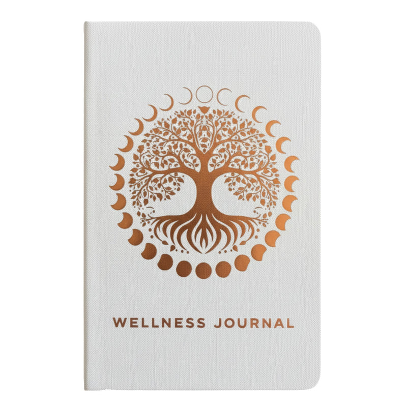 White Wellness Journal - 120 pages - Rose Gold Tree of Life product image