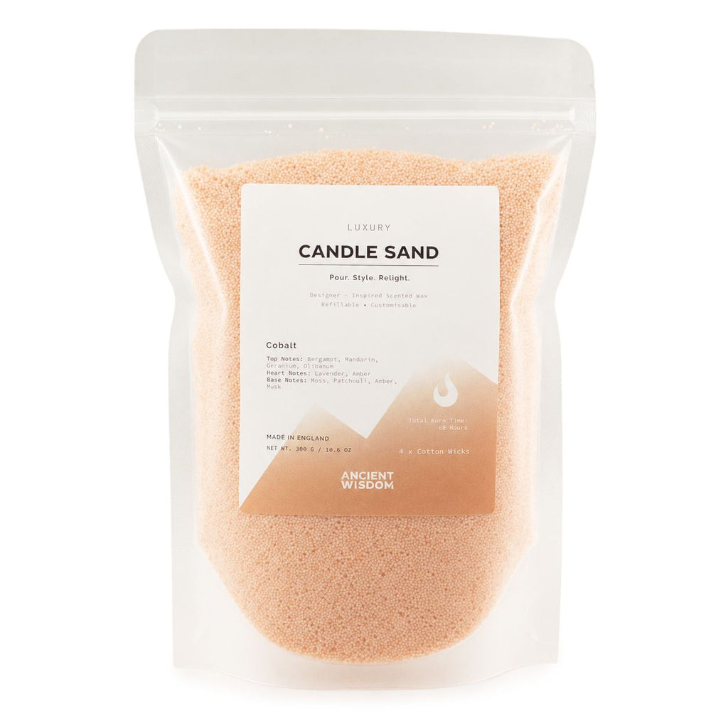 Fragranced Candle Sand - Taupe Orange - Cobalt - 300g - product image 3
