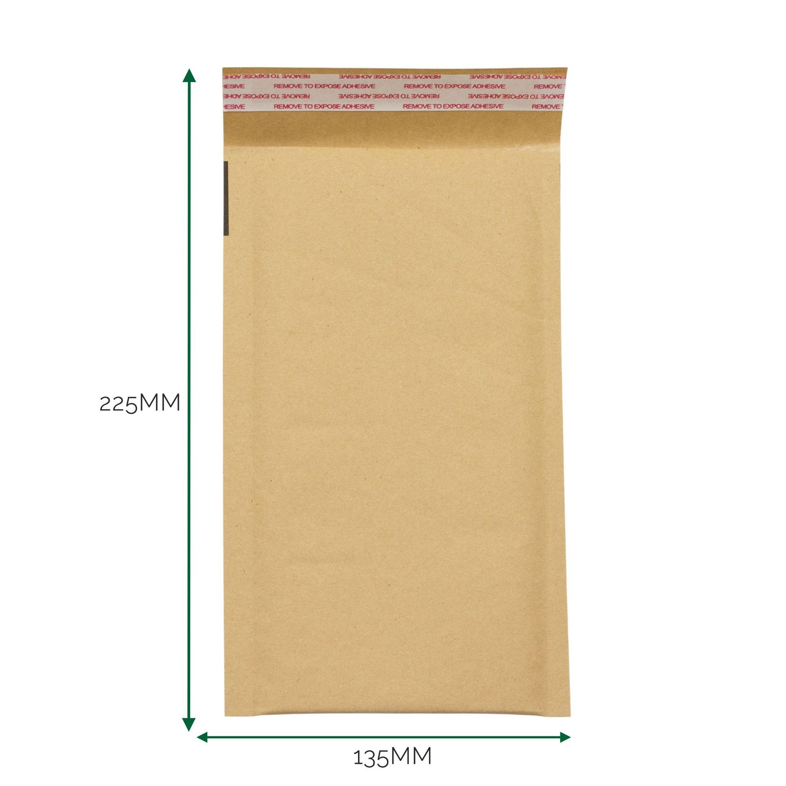 Kraft Padded Bubble Envelope (135x225+40mm) product image