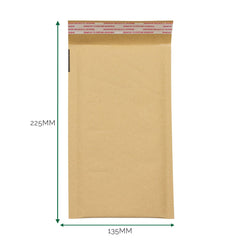 Kraft Padded Bubble Envelope (135x225+40mm) product image