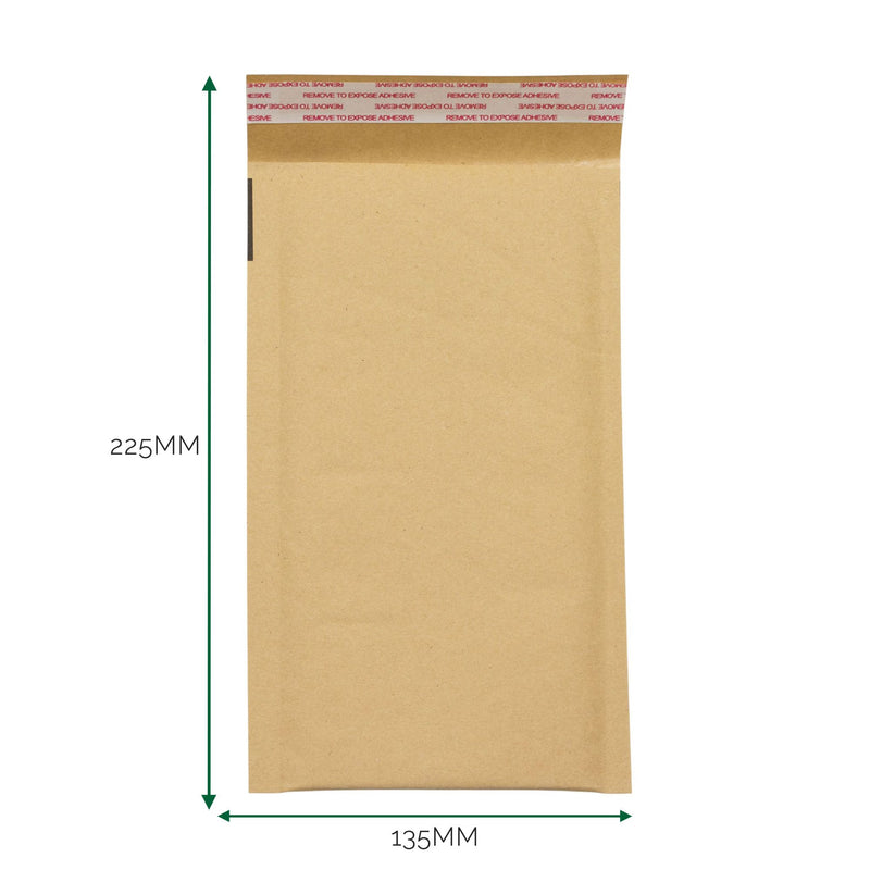 Kraft Padded Bubble Envelope (135x225+40mm) product image