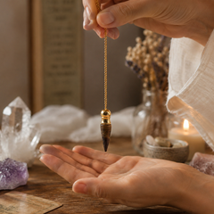Secret Cavity Discovery of Truth Pendulum - Tiger Eye - Gold Plated product image 3