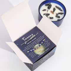 Zodiac Crystal Candle with Gemstone Bracelet - Taurus product image 2