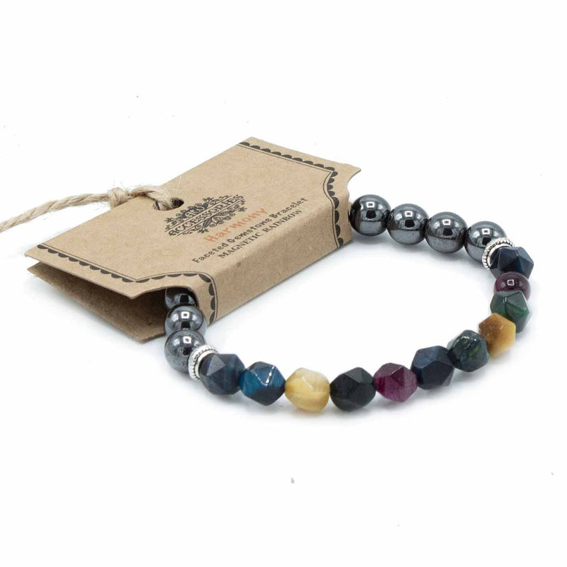 Faceted Gemstone Bracelet - Magnetic Rainbow product image