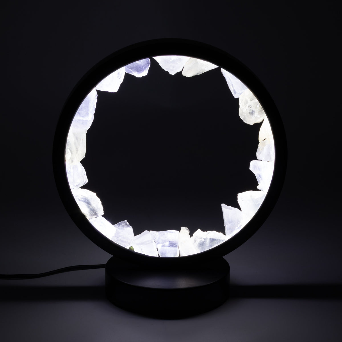 Gemstone Halo Lamp - Zen Mind - Clear Quartz – product view 6